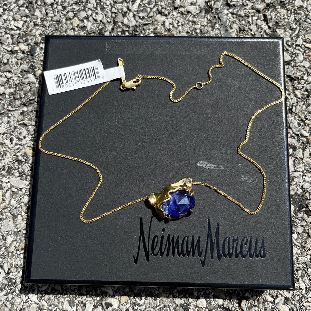Alexis Bittar Brut Sodalite Doublet Pendant Necklace